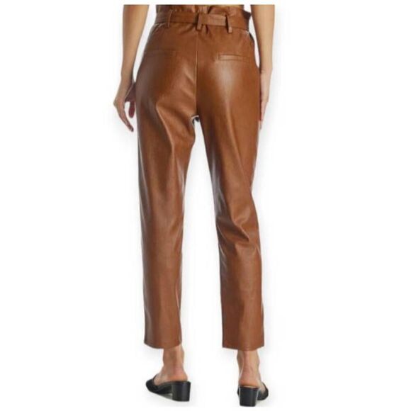 LUCY PARIS COGNAC ALAINA FAUX LEATHER PANTS SZ.XS EUC.  GORGEOUS PANTS IN EXCELL - Picture 4 of 10